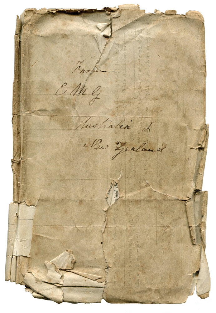 ‘From E.M.G. Australia & New Zealand’ [1863-1864]. Ninety six page diary, handwritten by Grace,