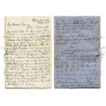 Edward Mills Grace. Handwritten twenty four page letter from Grace to his sister, Fannie, written