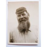 W.G. Grace. Original press photograph of W.G. Grace, head and shoulders, wearing London County