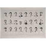 ‘Some Representative Cricketers’. Attractive large original double page supplement to ‘The Graphic’,