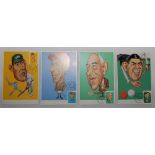 ‘Australian Sporting Personalities’ 1981. Set of four colour postcards produced from the stamps on