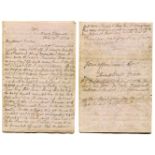 Edward Mills Grace. Handwritten twenty page letter from Grace to his Mother written on board a