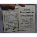 Wisden Cricketers’ Almanack 1909. 46th edition. Bound in green boards, lacking original paper