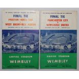 F.A. Cup Final 1954, Preston North End v West Bromwich Albion and 1955 F.A. Cup Final, Manchester