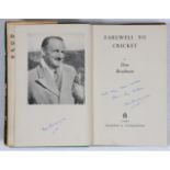 ‘Farewell to Cricket’. Don Bradman. London 1950. Nicely signed twice by Bradman below full page
