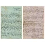 Edward Mills Grace. Handwritten six page letter from Grace to his Brother, Henry, written from