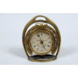 Horse Racing. Victorian solid brass advertising clock for ‘Vanner & Prests Stable requisites.