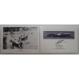 Formula One. Jack Brabham and John Surtees. Signed mono printed photograph of Jack Brabham,