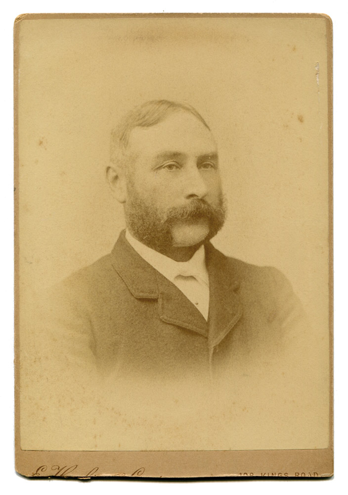 Edward Mills Grace. Original sepia cabinet card photograph of E.M.Grace posed wearing suit and