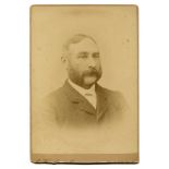 Edward Mills Grace. Original sepia cabinet card photograph of E.M.Grace posed wearing suit and