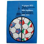 Italy v England 1973. Rare official away programme for the International friendly match played at