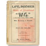 ‘Life, scores and mode of dismissal of ‘W.G.’ in first-class cricket, 1865 to 1896. With summary