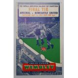 Arsenal v Newcastle United. F.A. Cup Final 1952. Official programme for the Final played at