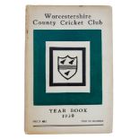 Worcestershire County Cricket Club Official Yearbook 1939. Original decorative stiffened wrappers.