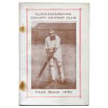 Gloucestershire County Cricket Club Yearbook 1930. Original pictorial covers with image of W.G.