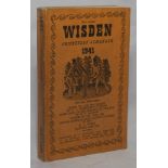 Wisden Cricketers’ Almanack 1941. 78th edition. Original limp cloth covers. Only 3200 paper copies