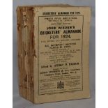 Wisden Cricketers’ Almanack 1924. 61st edition. Original paper wrappers. Wear and major loss to