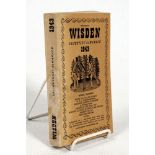 Wisden Cricketers’ Almanack 1943. 80th edition. Original limp cloth covers. Only 5600 paper copies