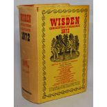 Wisden Cricketers’ Almanack 1972. Original hardback with dustwrapper. Some age toning, staining