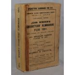 Wisden Cricketers’ Almanack 1911. 48th edition. Original paper wrappers. Replacement spine paper,