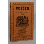 Wisden Cricketers’ Almanack 1944. 81st edition. Original limp cloth covers. Only 5600 paper copies