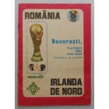 Romania v Northern Ireland 1985. Official programme for the match played at Bucharest, 16th