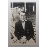 Edward Alfred Watts. Surrey 1933-1949. Mono real photograph postcard of Watts wearing Surrey