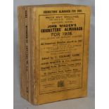 Wisden Cricketers’ Almanack 1928. 65th edition. Original paper wrappers.  Wear to spine paper and