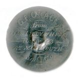 George Frederick Grace. Original silver top/disk, which was originally attached to the butt end