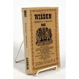 Wisden Cricketers’ Almanack 1942. 79th edition. Original limp cloth covers. Only 4100 paper copies