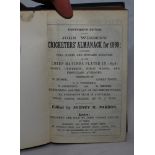 Wisden Cricketers’ Almanack 1899. 36th edition. Bound in blue boards, lacking original paper