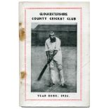 Gloucestershire County Cricket Club Yearbook 1936. Original pictorial covers with image of W.G.