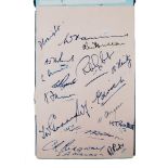 South Africa v England ‘The Timeless Test Series’ 1938/39. Autograph album  containing a double page