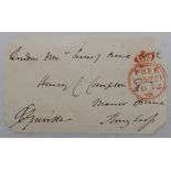 Charles Cavendish Fulke Greville. Original signed free-front envelope to a Mr Henry Compton, date