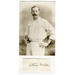 Arthur Mold, Lancashire & England 1889-1901. Excellent ink signature of Mold in black ink to card