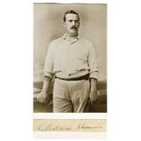 Mordecai Sherwin, Nottinghamshire & England 1876-1896. Excellent ink signature of Sherwin on card