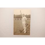 Maurice William Tate. Sussex & England 1912-1937. Sepia real photograph postcard of a youthful Tate,