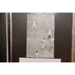 Cricket folder. Black folder containing signed copy and printed mono photographs. Signatures include