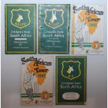 South African tour of England 1960. Official Playfair tour brochure edited by Gordon Ross, signed to