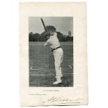 Andrew Ernest Stoddart. Middlesex & England 1885-1900. Bookplate photograph of Stoddart in 'Driving'