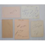 Signed album pages . Good selection of signed album pages, some with one single signature and others