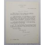 Lord Birkenhead. One page typewritten letter, dated 26 November 1965, to collector and fellow lawyer