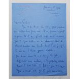 William Findlay (Lancashire, 58 matches): Four page handwritten letter, dated January 5th 1951 to '