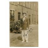 Percy Holmes, Yorkshire C.C.C. 1913-1933. Excellent sepia postcard of Holmes, full length, wearing