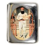 Colman's Mustard, like Grace, heads the Field'. Original silver cigarette case with enamel