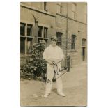 Roy Kilner, Yorkshire and England, 1911-27. Excellent sepia postcard of Kilner, full length, wearing