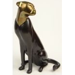 Loet Vanderveen, Dutch (1921- ) Patinated Bronze and Brass Sculpture "Cheetah" Signed on Bottom