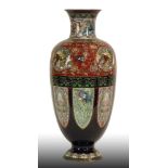 Large Meiji Japanese Cloisonn‚ Vase. Meticulous Bird Motif. Unsigned. Good Condition or better.