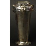 Christofle Silver Plate Art Nouveau Style Dragonfly "Libellule" Cabinet Vase. Signed Christofle