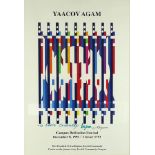 Yaacov Agam, Israeli (1928) Poster. Signed and Dedication to Eddie. Good Condition. Frame Measures